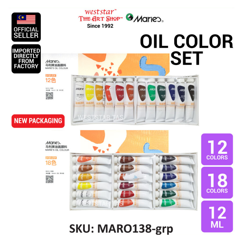 Marie Color Weststar / The Art Shop | Buy Marie's Oil Color Set , Oil Paint Set ...