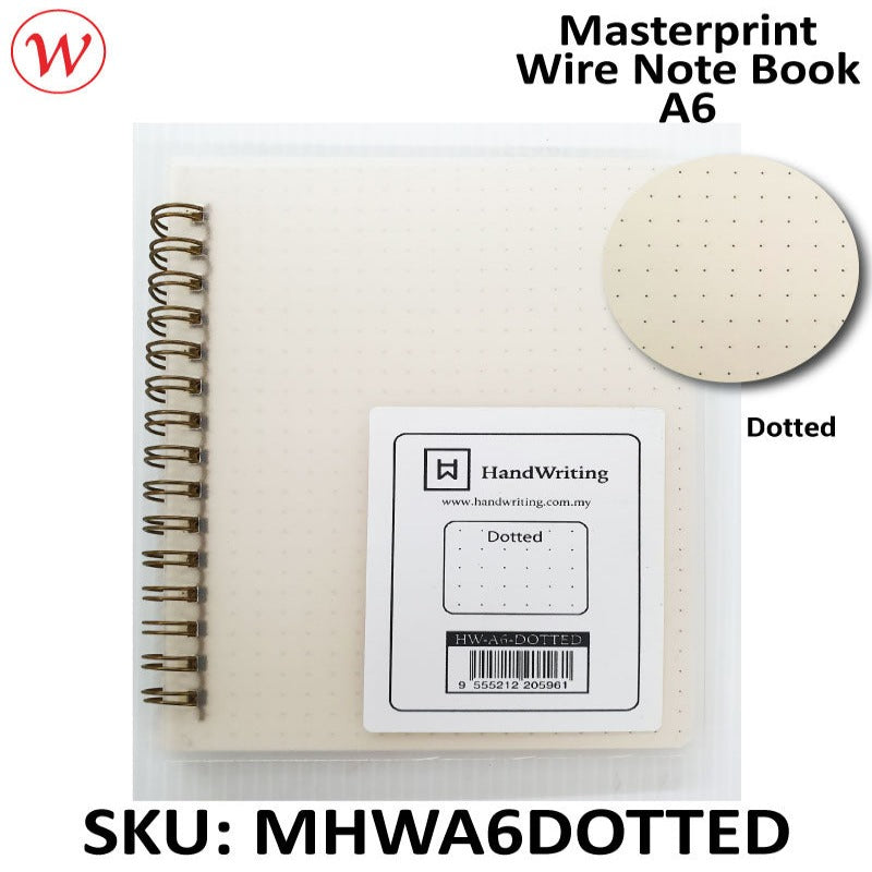 Masterprint Wire Note Book - A6 | BLANK, DOTTED, GRID, LINED