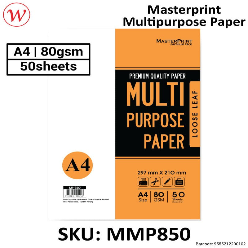 Masterprint Multi-Purpose Paper | A4 * 50sheets