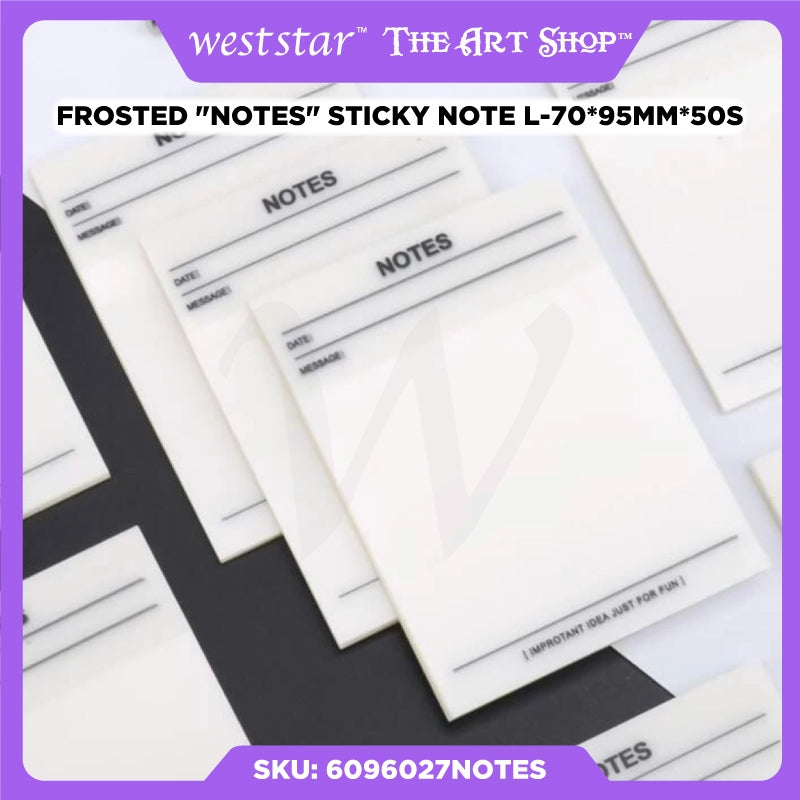 [Weststar TAS] Frosted "NOTES" Sticky Note L-70*95mm*50s