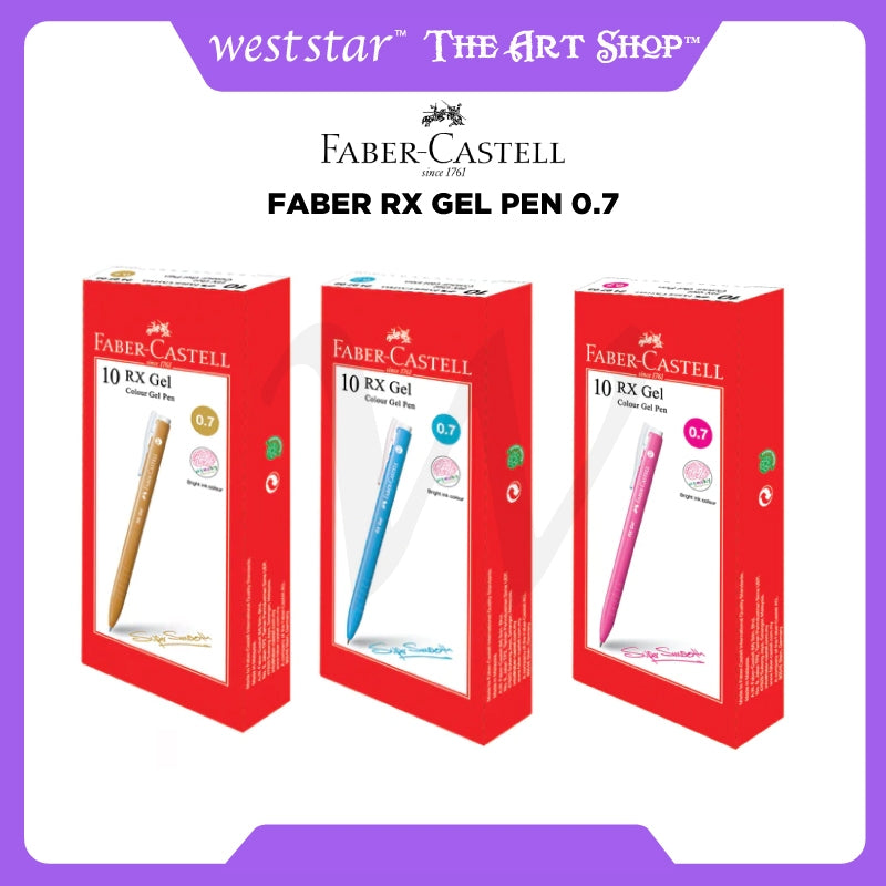 [WESTSTAR] (10pcs/Box) Faber RX Gel Pen 0.7