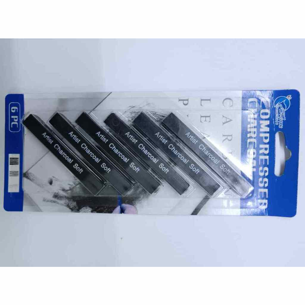 [WESTSTAR] Sketch Compressed Charcoal Sticks Square (Soft/Medium/Hard) Set For Artist Drawing