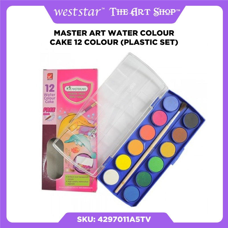 [Weststar] Master Art Water Colour Cake 12 colour (Plastic Set)