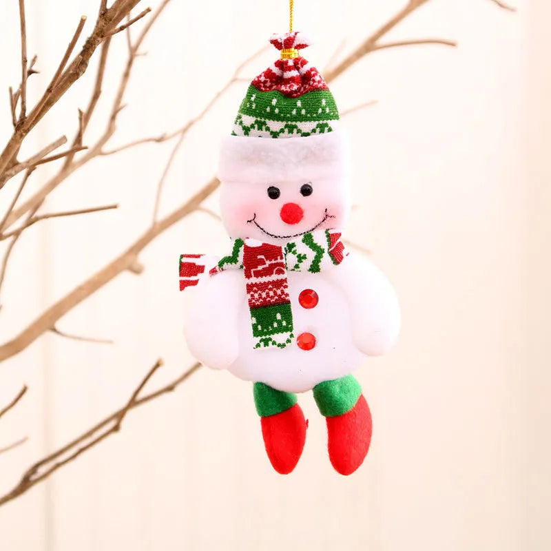 [Weststar TAS] ABL Christmas Tree Hanging Snowman Bear Santa Claus Ornaments/ Cute Xmas Cartoon Plush Doll Decorations