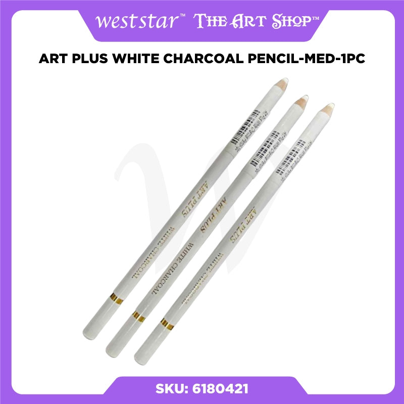 [Weststar TAS] Art Plus White Charcoal Pencil-Med-1pc