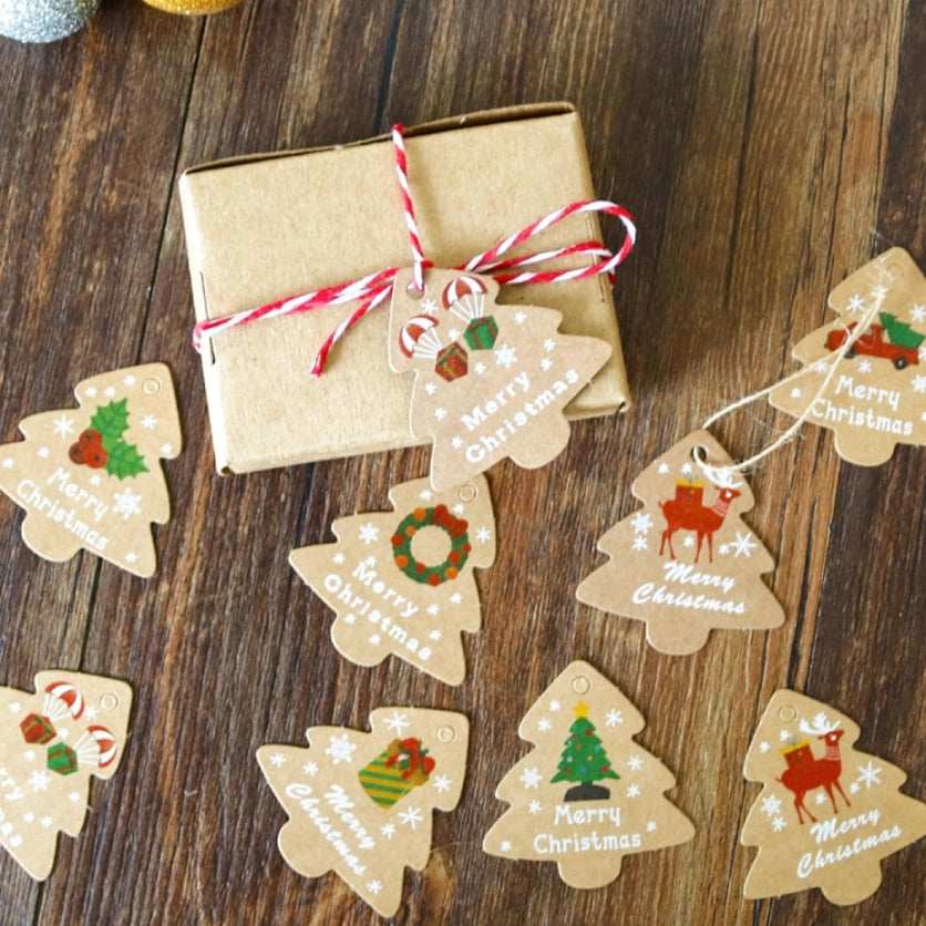 [Weststar TAS] 48pcs Mixed Design Xmas Gift Tag A