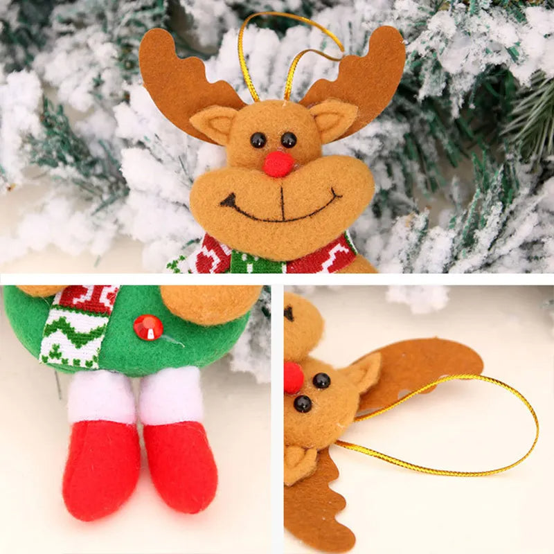 [Weststar TAS] ABL Christmas Tree Hanging Snowman Bear Santa Claus Ornaments/ Cute Xmas Cartoon Plush Doll Decorations