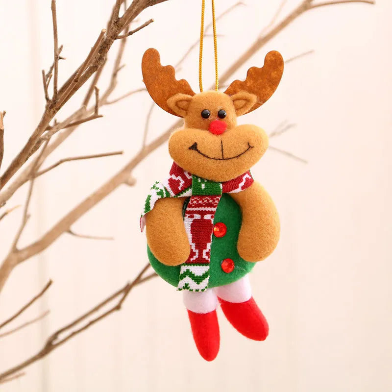 [Weststar TAS] ABL Christmas Tree Hanging Snowman Bear Santa Claus Ornaments/ Cute Xmas Cartoon Plush Doll Decorations