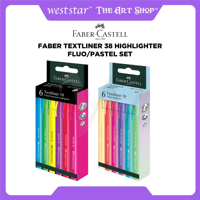[Weststar TAS] Faber Textliner 38 Highlighter Fluo/Pastel Set