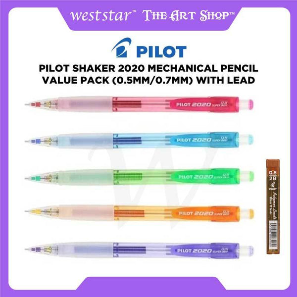 [WESTSTAR] PILOT Shaker 2020 Mechanical Pencil Value Pack (0.5mm/0.7mm