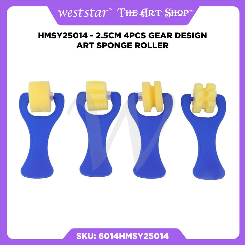 [Weststar TAS] HMSY25014 - 2.5cm 4pcs Gear Design Art Sponge Roller