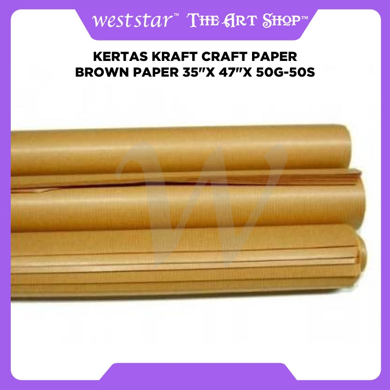 [WESTSTAR] Kertas Kraft Craft Paper Brown Paper 35"x 47"x 50g-50s