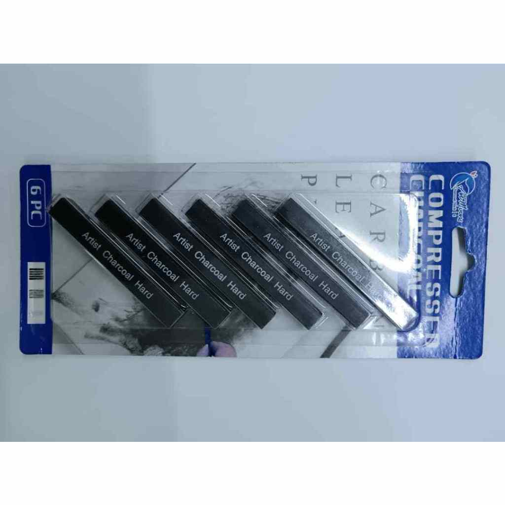 [WESTSTAR] Sketch Compressed Charcoal Sticks Square (Soft/Medium/Hard) Set For Artist Drawing