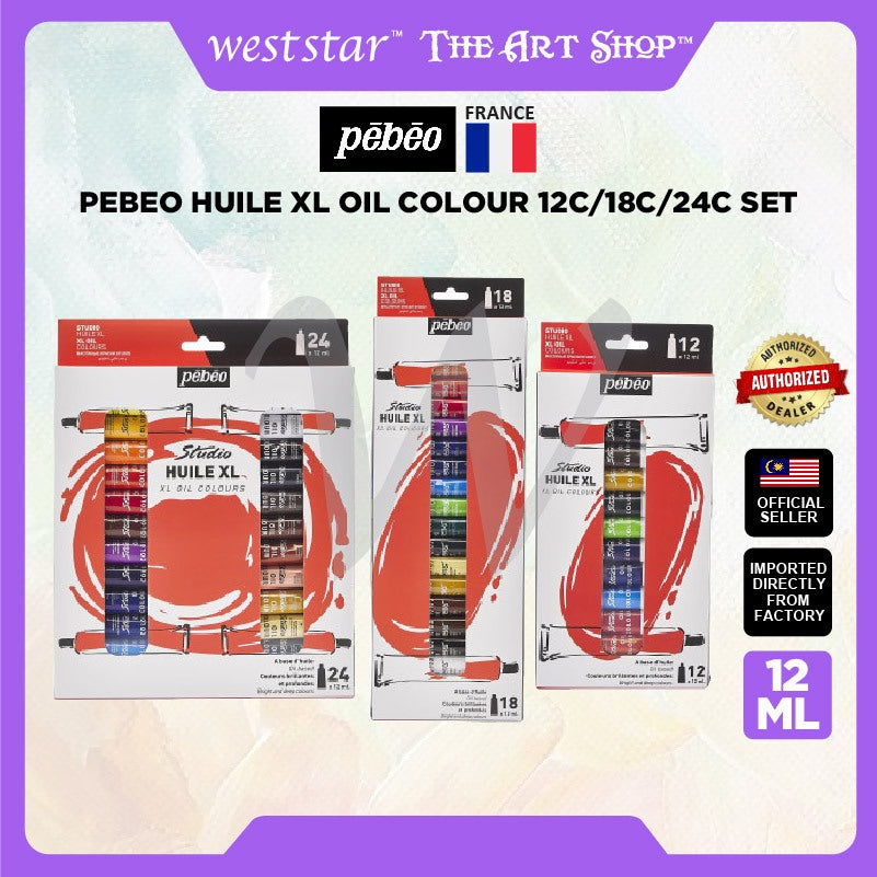 [Weststar TAS] Pebeo Huile XL Oil Colour 12ml set - 12 Colours / 18Colours / 24Colours