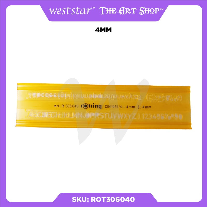 [Weststar TAS] Rotring 2/3/4/5/7mm Lettering Stencil Technical Drawing