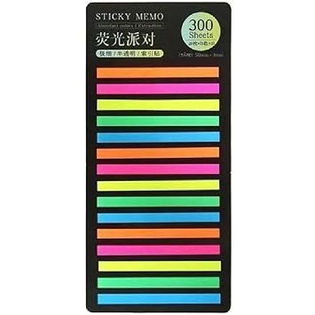 [Weststar TAS] 160s Mix Col Small Sticky Highlight Strips 4*50mm (Orange, Pink, Yellow, Green, Blue)