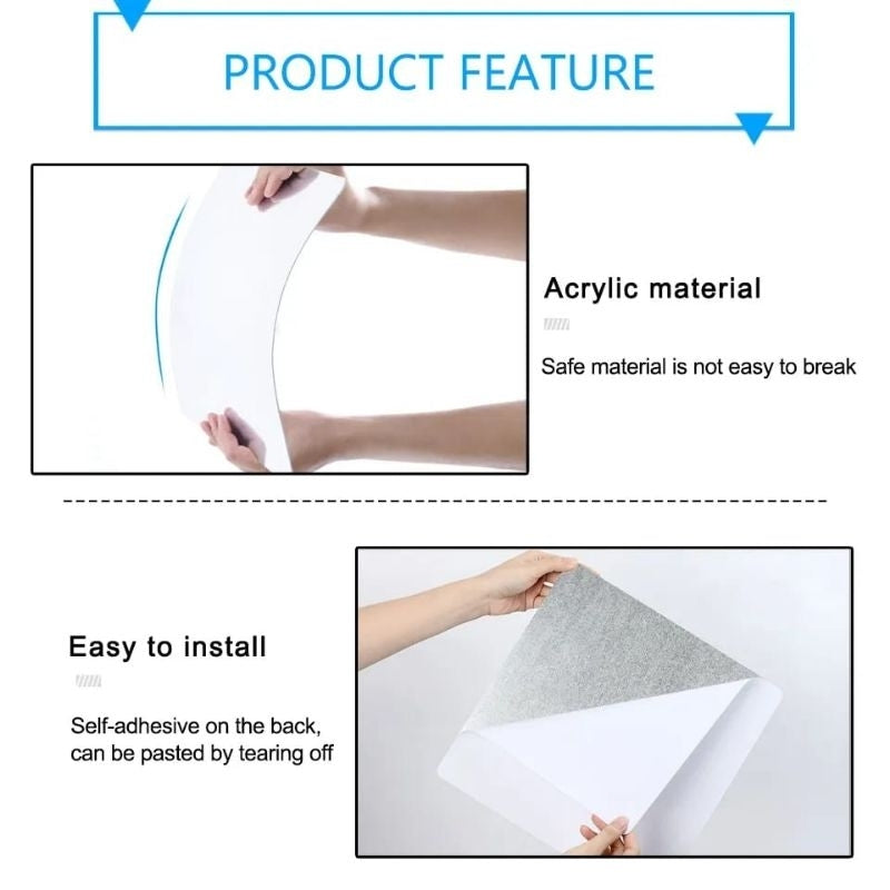 [Weststar TAS] A4/A3/A2 Non Glass | Silver Flexible Acrylic Soft Mirror Sheets | Acrylic Kaca