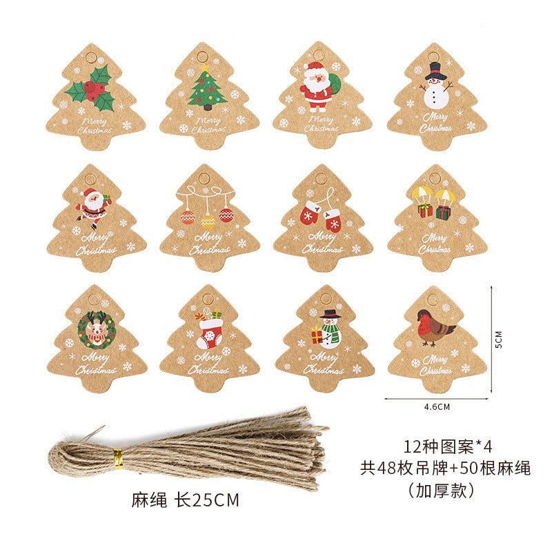 [Weststar TAS] 48pcs Mixed Design Xmas Gift Tag A