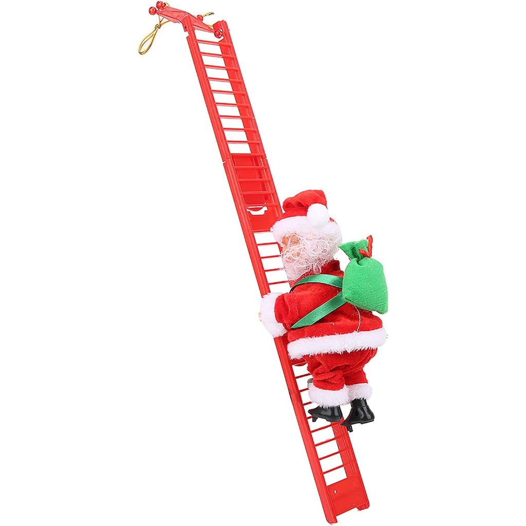 [Weststar TAS] Electric Santa Climbing Ladder Toy, Christmas Tree Hanging Santa Claus Electric Climb Ladder Ornaments