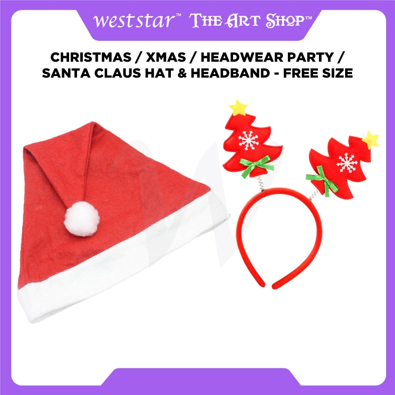 [Weststar TAS] Christmas / Xmas / Headwear Party / Santa Claus Hat & Headband - Free Size