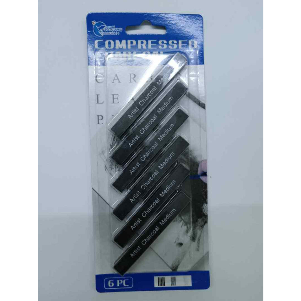 [WESTSTAR] Sketch Compressed Charcoal Sticks Square (Soft/Medium/Hard) Set For Artist Drawing