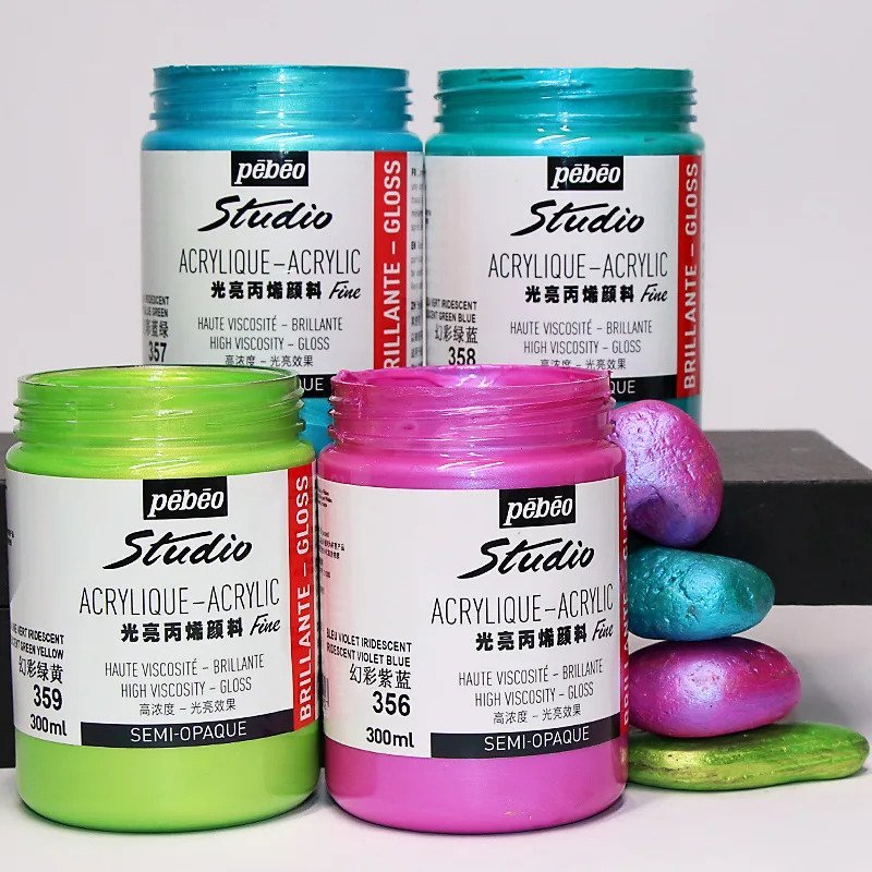 [Weststar TAS] Pebeo 300ml Gloss Acrylic - Metallic and Fluorescent Colours