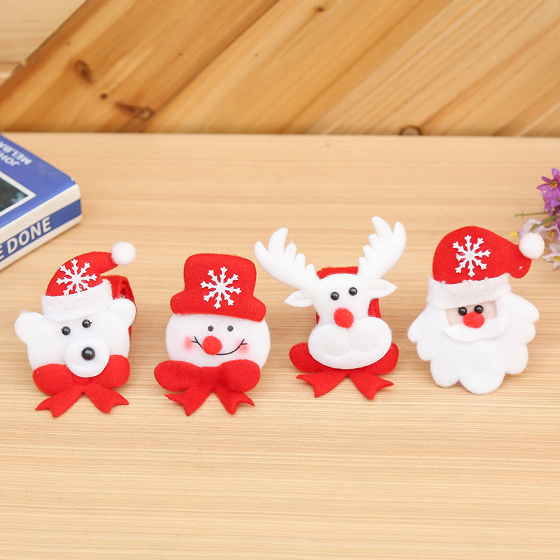 [Weststar TAS] Creative Christmas children's gift glowing Santa Claus snowman pat circle bracelet Christmas gift