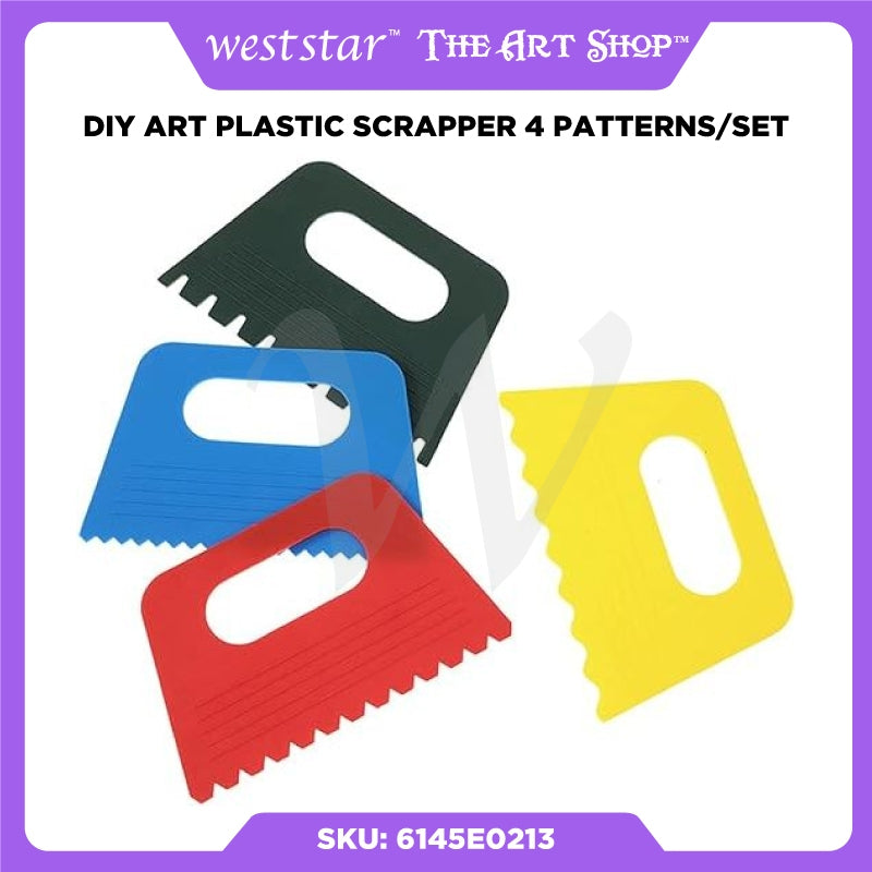 [Weststar TAS] DIY Art Plastic Scrapper 4 Patterns/set