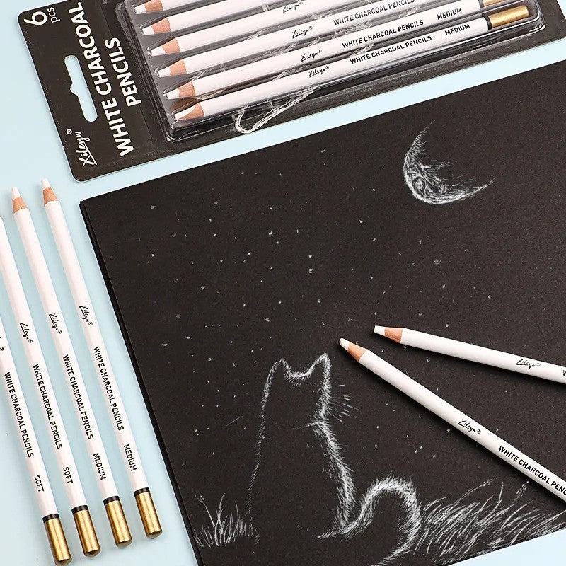 [Weststar TAS] Art Plus White Charcoal Pencil-Med-1pc