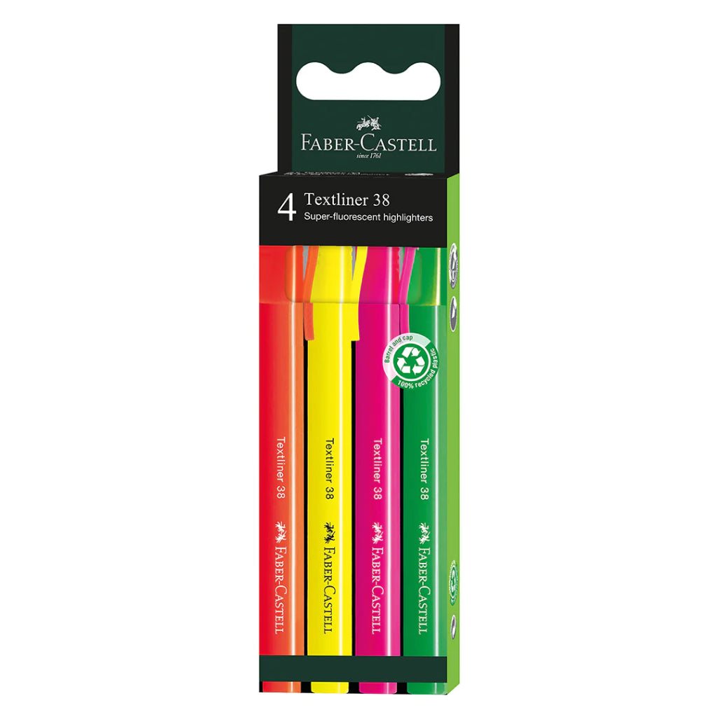 [WESTSTAR] Faber Textliner 38 Highlighter Fluo/Pastel Set (4 pcs)