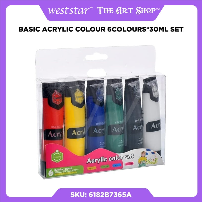[Weststar TAS] Basic Acrylic Colour 6colours*30ml Set