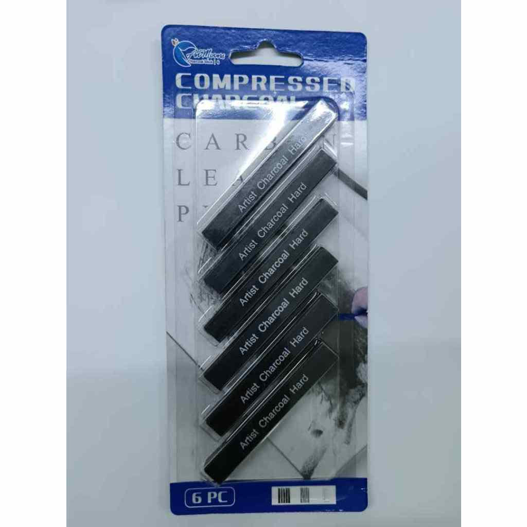 [WESTSTAR] Sketch Compressed Charcoal Sticks Square (Soft/Medium/Hard) Set For Artist Drawing