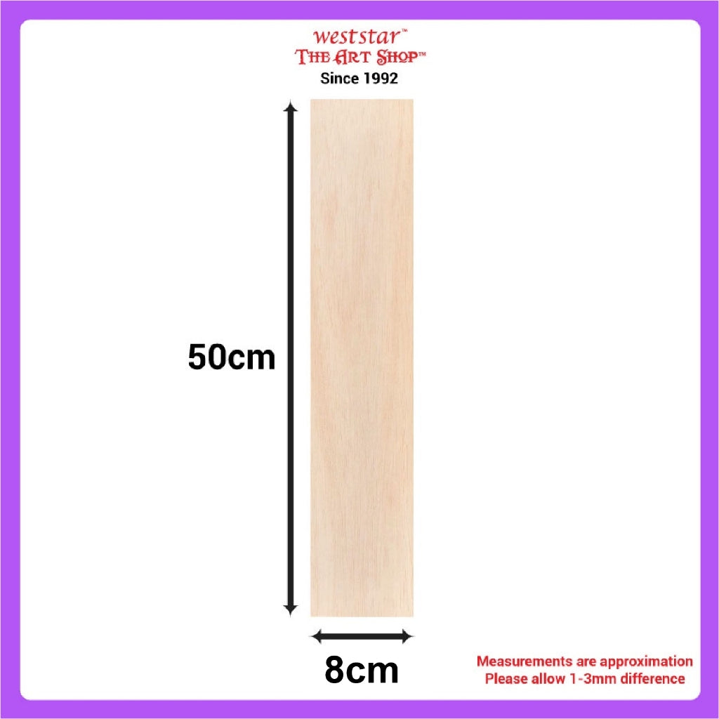 [WESTSTAR] Balsa Sheet , Balsa Wood (8cm x 50cm) for scale model building