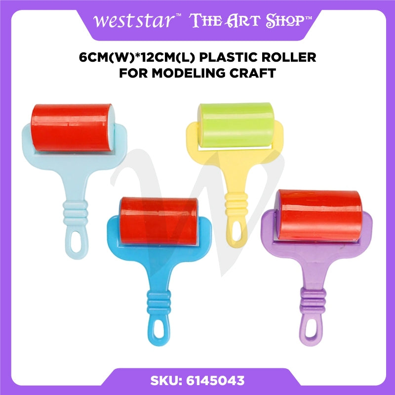 [Weststar TAS] 6cm(W)*12cm(L) Plastic Roller for Modeling Craft (Random Colour)