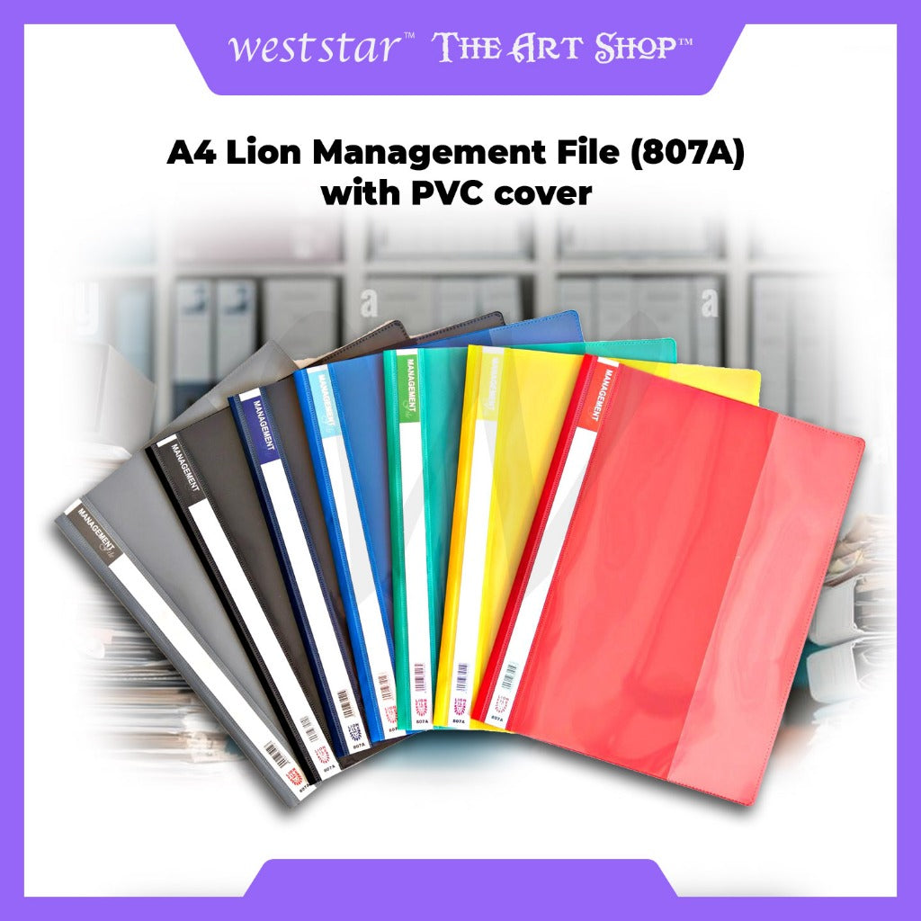Weststar / The Art Shop | Buy A4 Lion Management File (807A) , PVC ...