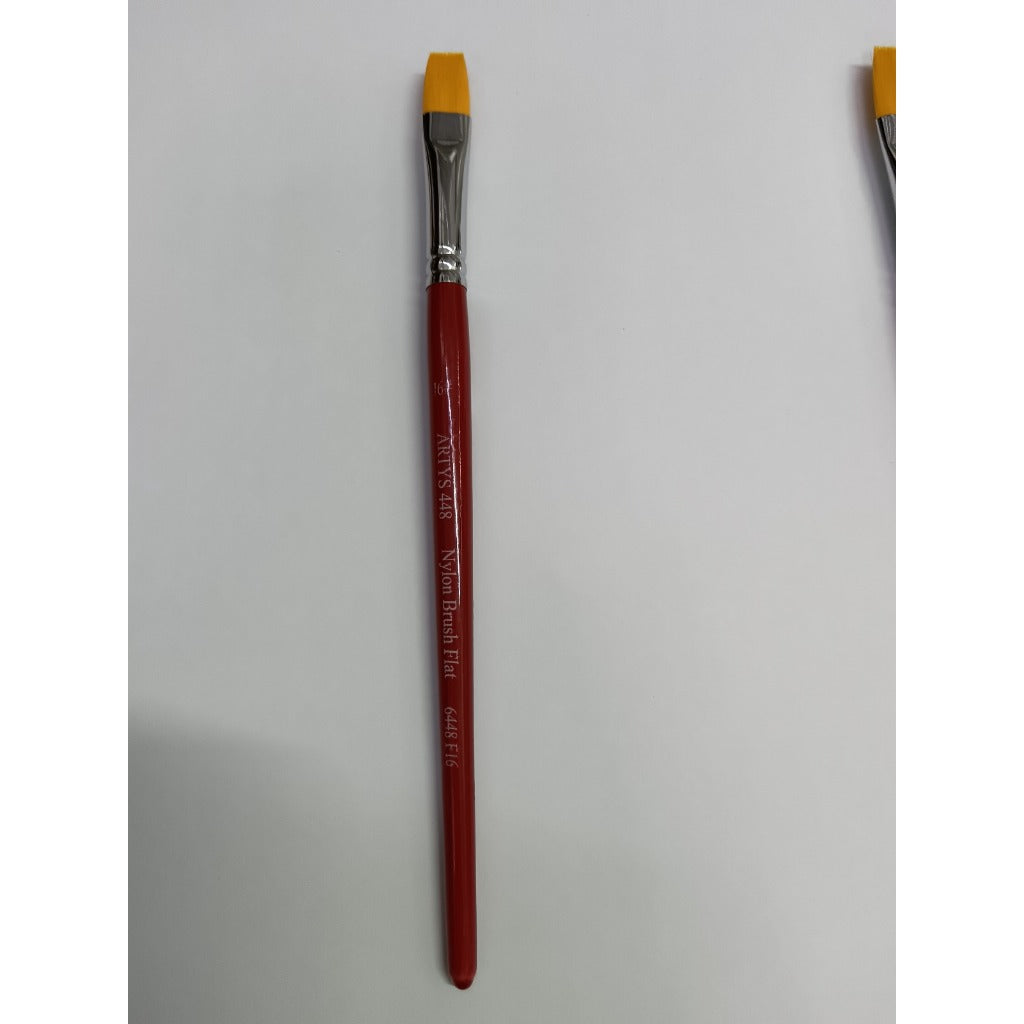 [WETAS] 1/2 ARTYS 448 Nylon Brush Flat Nylon Brush for Watercolor, Gouache, Acrylic -  Size 0 to 2"