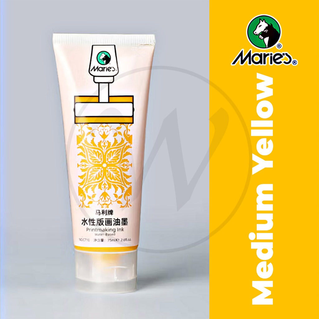[WETAS] Marie’s C710 75ml Water-Based Printmaking Lino Ink For Lino Block Printing • Silk Screen • Creative Art Projects