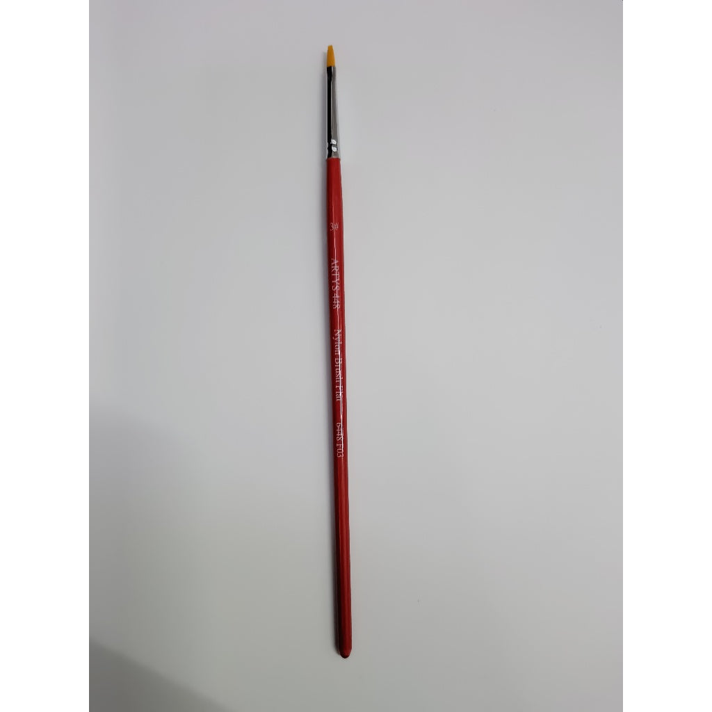 [WETAS] 1/2 ARTYS 448 Nylon Brush Flat Nylon Brush for Watercolor, Gouache, Acrylic -  Size 0 to 2"