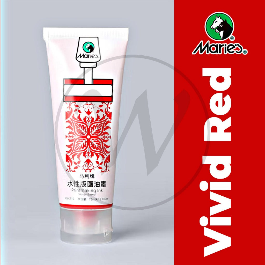 [WETAS] Marie’s C710 75ml Water-Based Printmaking Lino Ink For Lino Block Printing • Silk Screen • Creative Art Projects