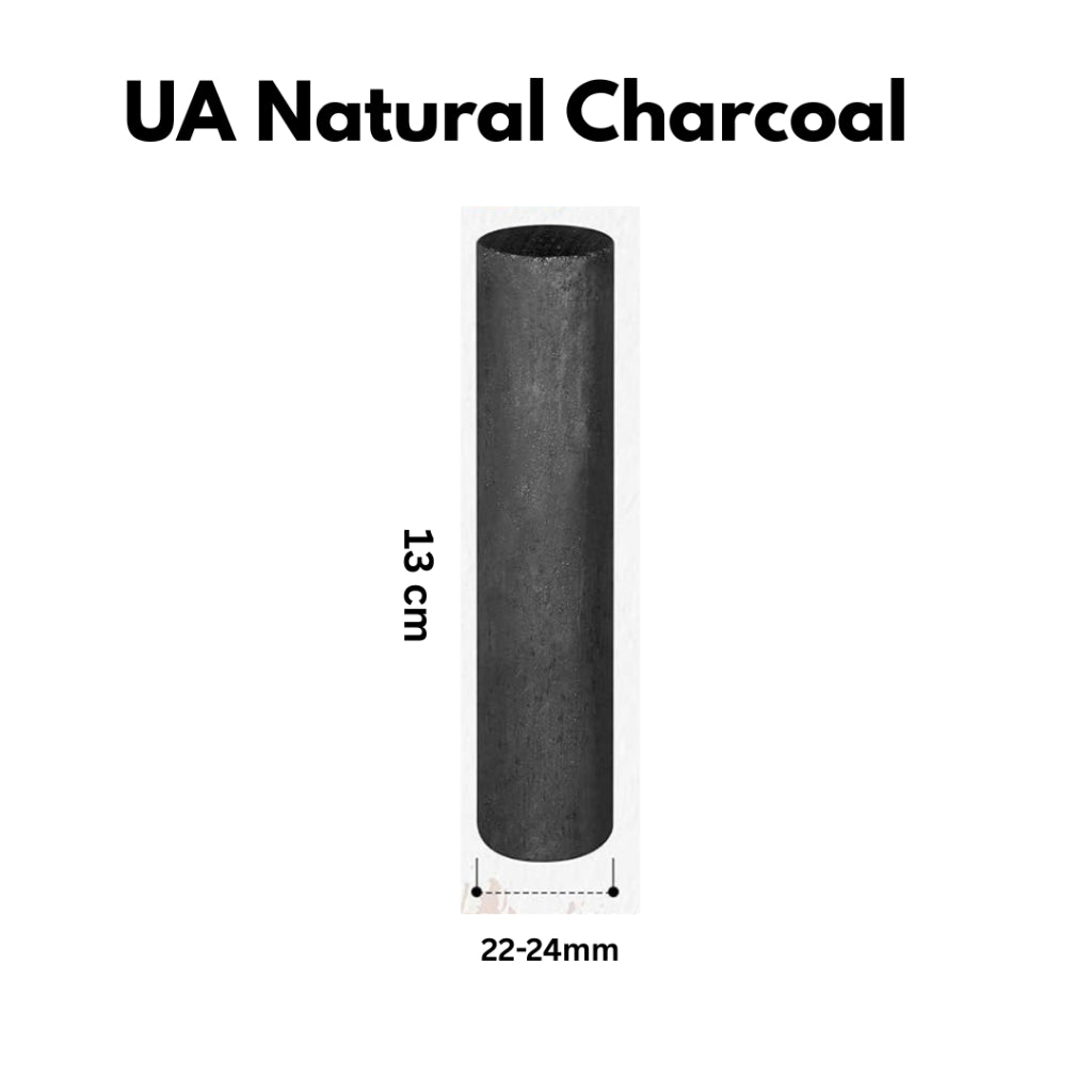 [WE-ARTS] UA Natural Charcoal Jumbo Stick Charcoal for Painting Charcoal Stick Dia.13mm - 24mm (3pcs/pkt)