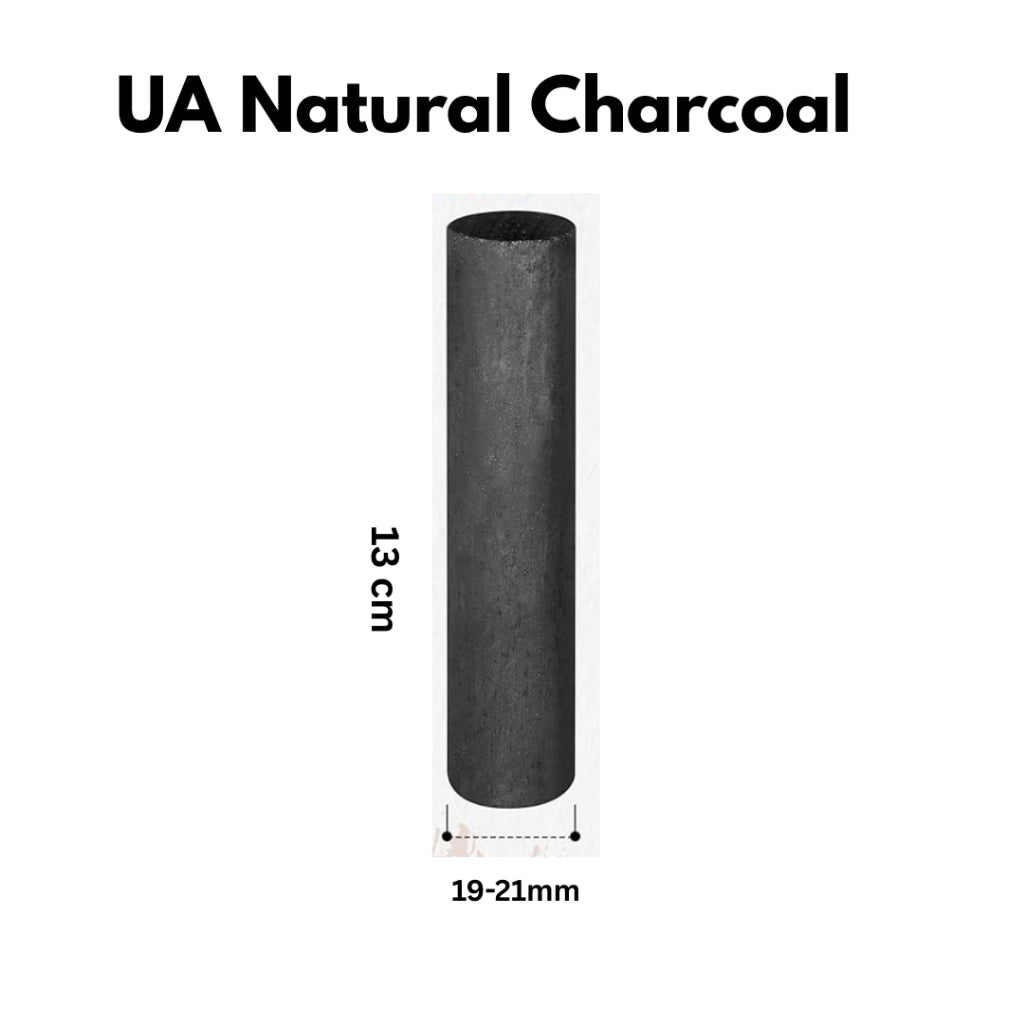 [WE-ARTS] UA Natural Charcoal Jumbo Stick Charcoal for Painting Charcoal Stick Dia.13mm - 24mm (3pcs/pkt)
