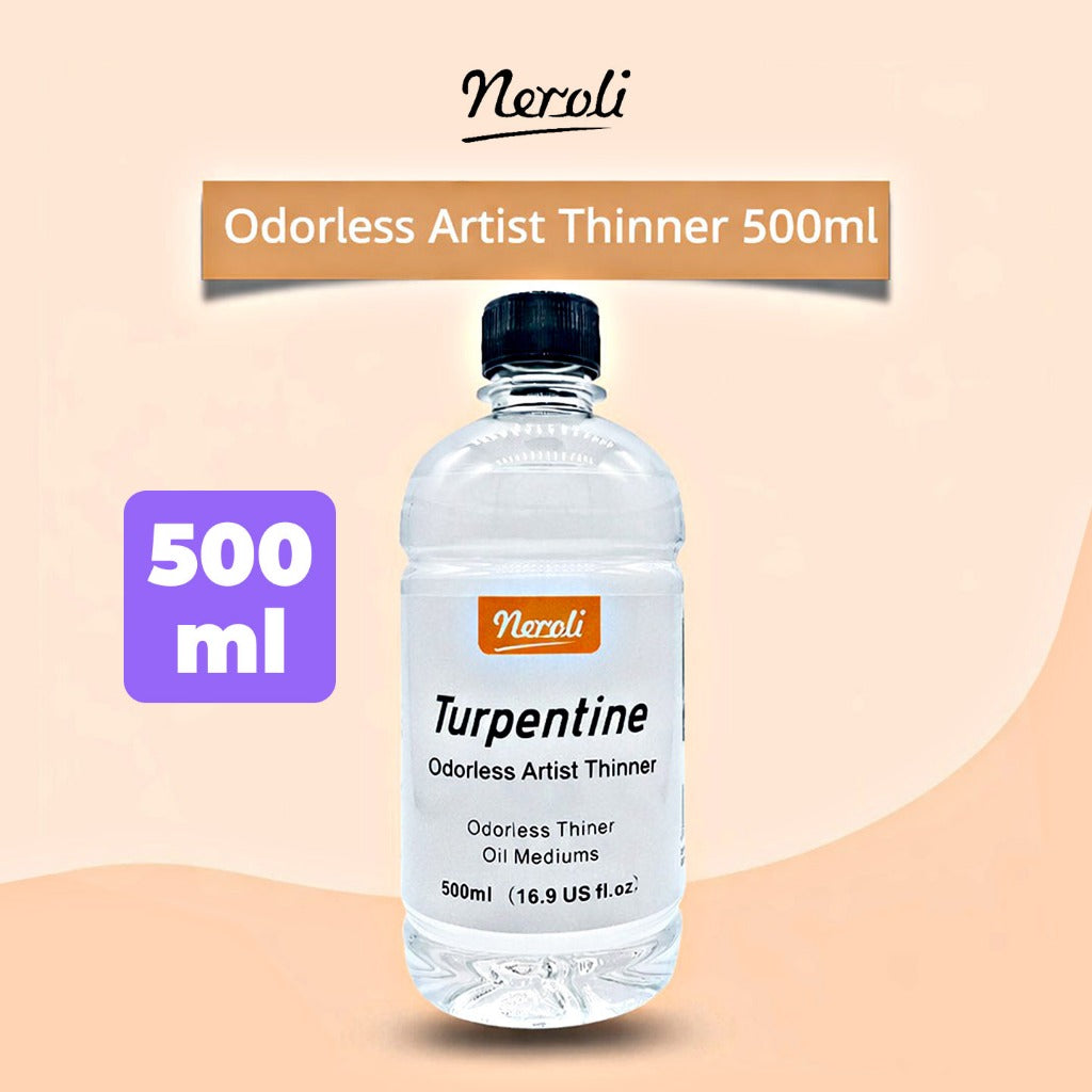 Neroli Turpentine Odourless Thinner Oil Medium For Oil Painting - 120ml & 500ml