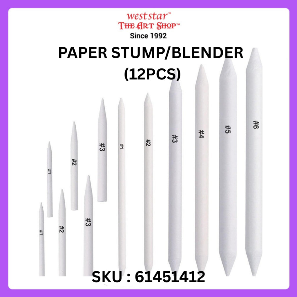 [WESTSTAR] Paper Stump / Paper Blender / Blending Stumps for Pastel, Charcoal, Pencil - Assorted