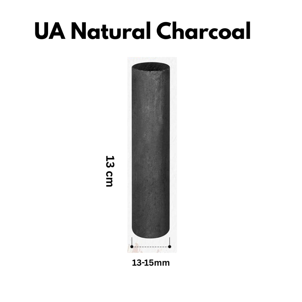 [WE-ARTS] UA Natural Charcoal Jumbo Stick Charcoal for Painting Charcoal Stick Dia.13mm - 24mm (3pcs/pkt)