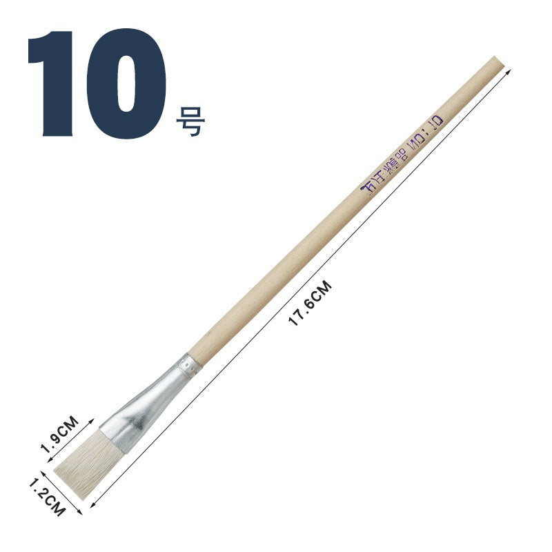 Goat Hair Eco Paint Brush Flat Short Handle No.1 to No.12 Painting Brush (Single Pc)