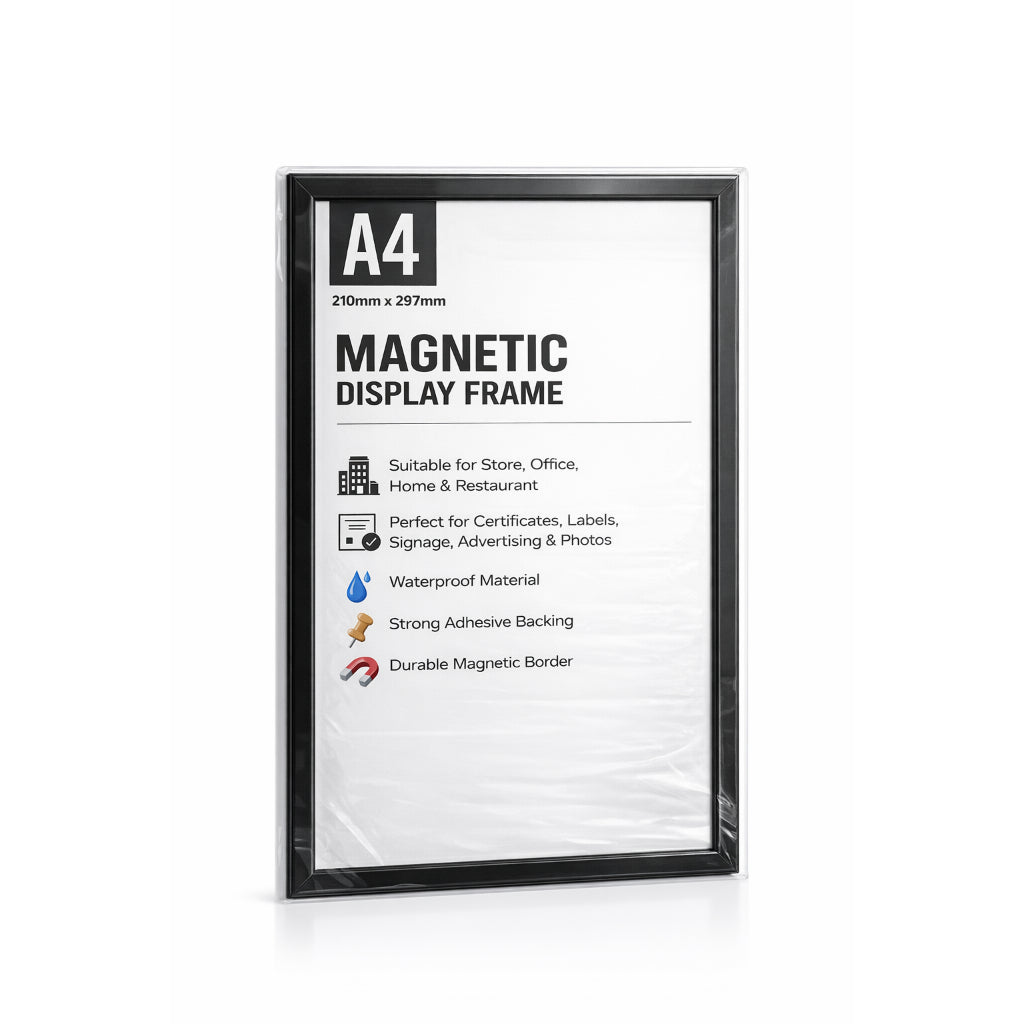 [WE-ARTS] A4 / A3 Magnetic Display Frame Magnetic Display Board Wall Stick Frame Photo Certificate Office Adhesive