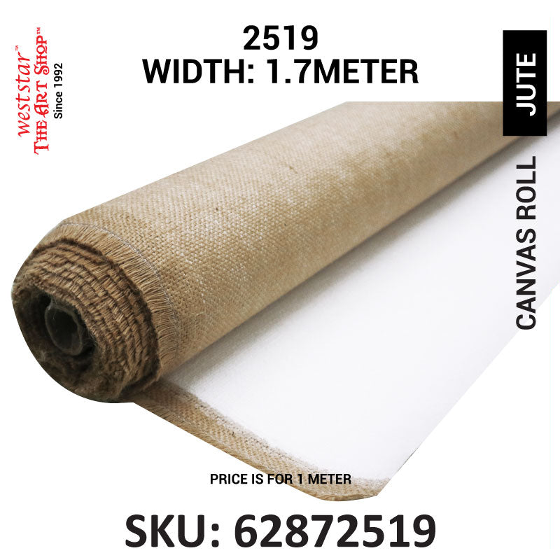 [WETAS] Artist Primed Cotton / Linen / Jute / Fibre Canvas Roll Canvas Fabric Kain Canvas Lukisan Canvas Cloth Fabric