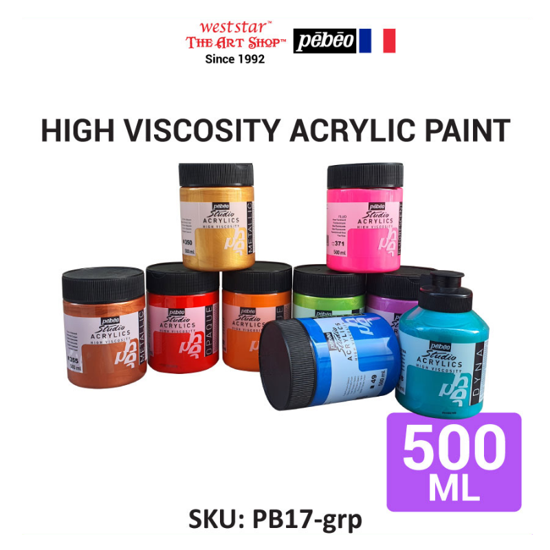 Pebeo High Viscosity Studio Acrylic Paint | 500ml