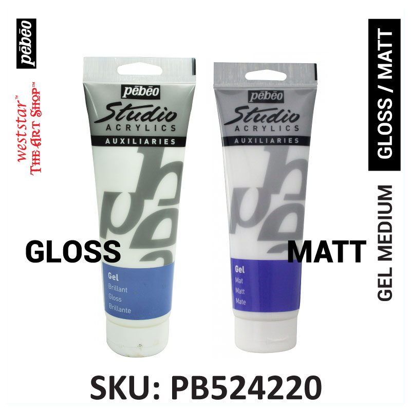 Pebeo Acrylic Gel Medium (250ml) | GLOSS / MATT