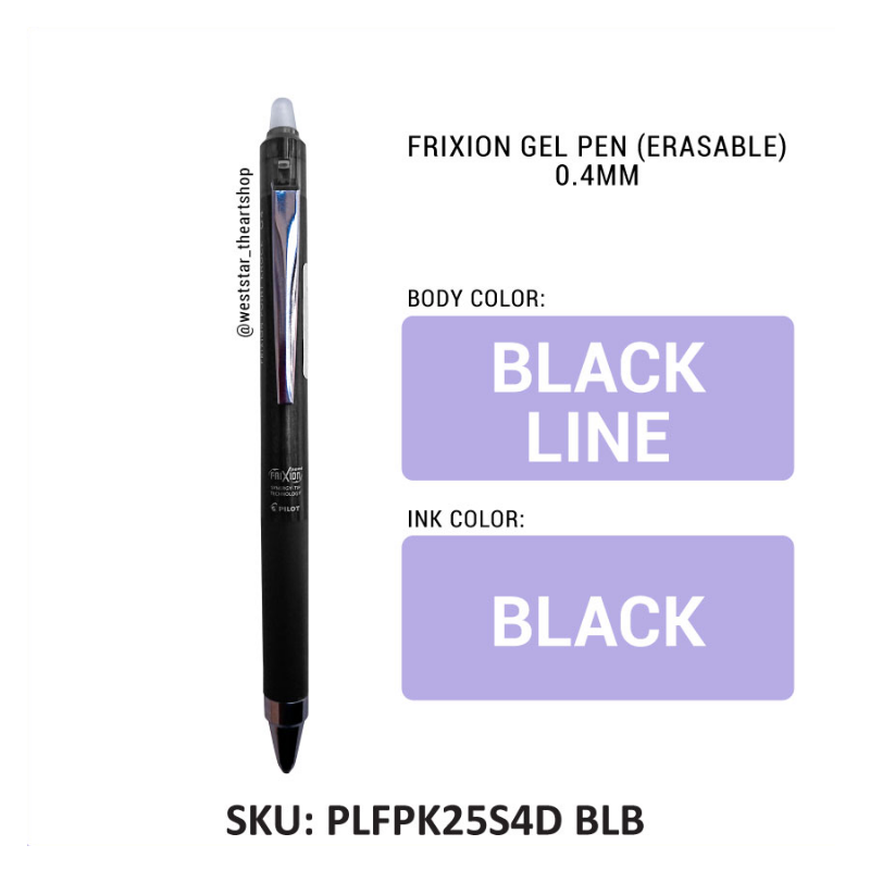 Pilot Frixion Point Knock , Pilot Knock, Pilot Frixion Erasable Gel Pen (0.4mm)